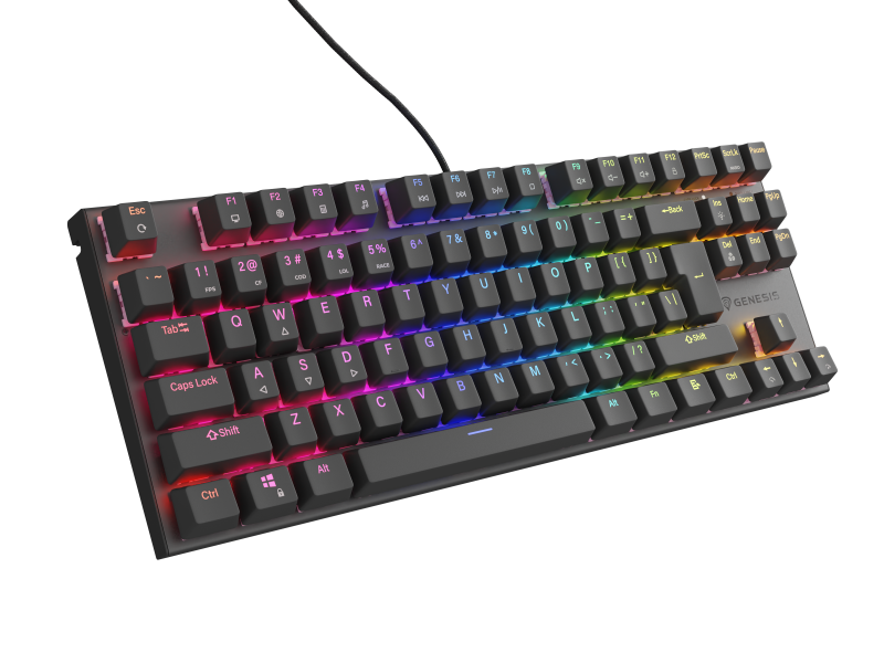 Tastatura Mecanica Gaming Genesis Thor 303 TKL, RGB, USB, negru