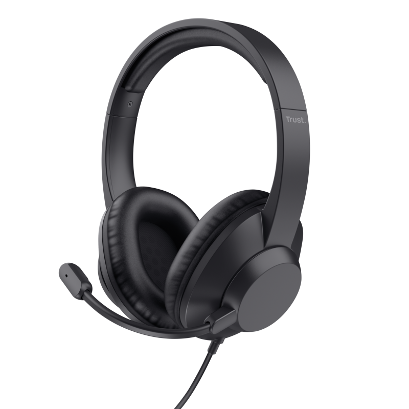 Casti Head-band Trust Ayda Max USB, Wired, Negru