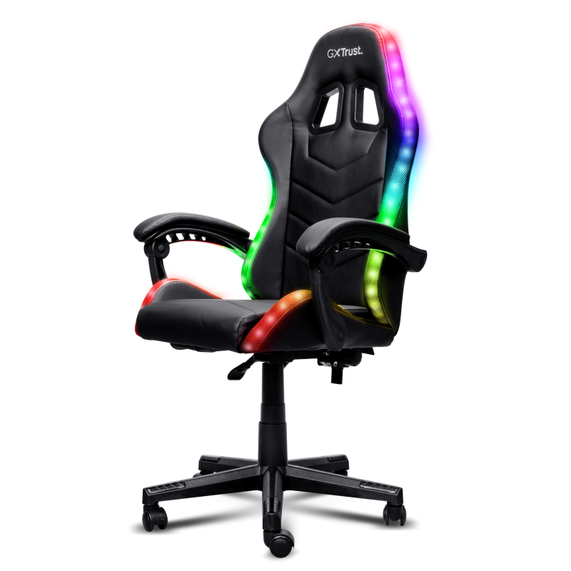 Scaun gaming Trust GXT 704 Roniq RGB, 5 roti, gas