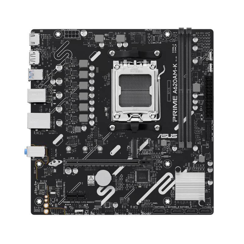 Placa de baza ASUS PRIME A620AM-K, Socket AM5, DDR5, Micro-ATX