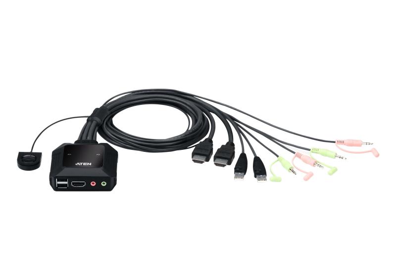 Switch KVM ATEN CS22H. Tastatură de tip port: USB, Mouse