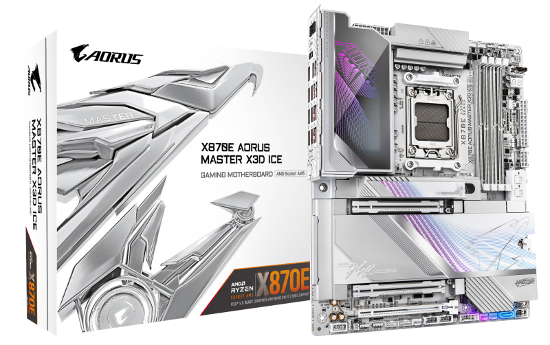 Placa de baza Gigabyte X870E AORUS MASTER X3D ICE, Socket
