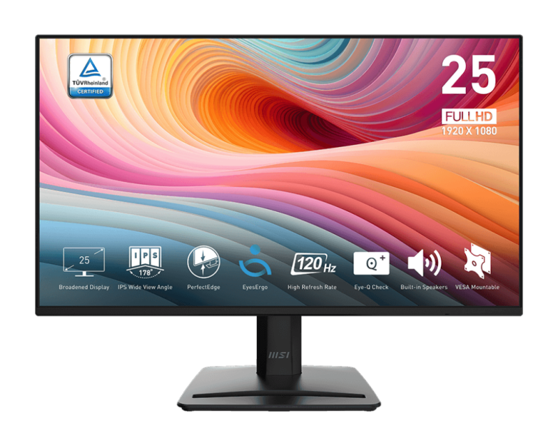 Monitor Consumer MSI PRO MP252 E2, 24.5", 1920 x 1080