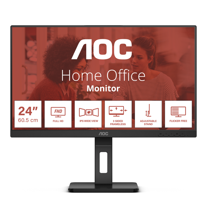 Monitor Consumer AOC 24E3QAF, 23.8", 1920x1080 pixeli, 3 ani Garantie