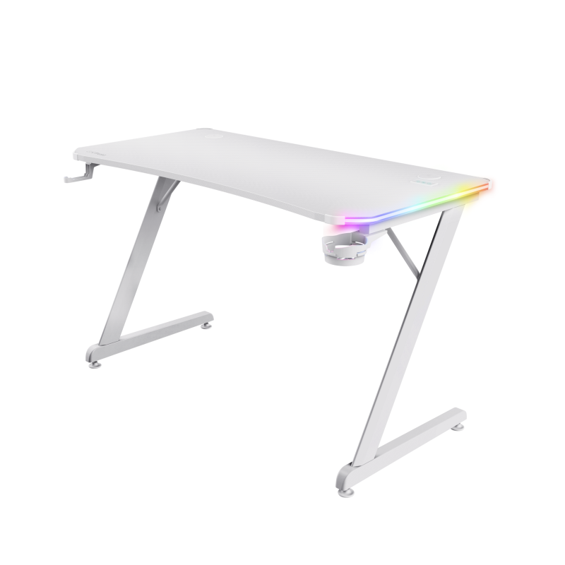 Birou gaming Trust GXT 709W Luminus, iluminare RGB, greutate 15.5