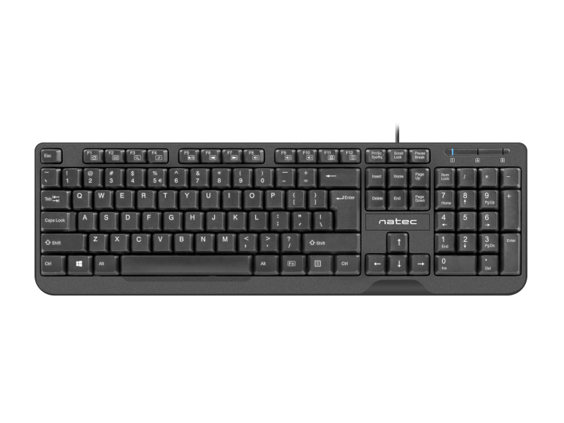 Tastatura Natec Trout Slim, USB, Negru