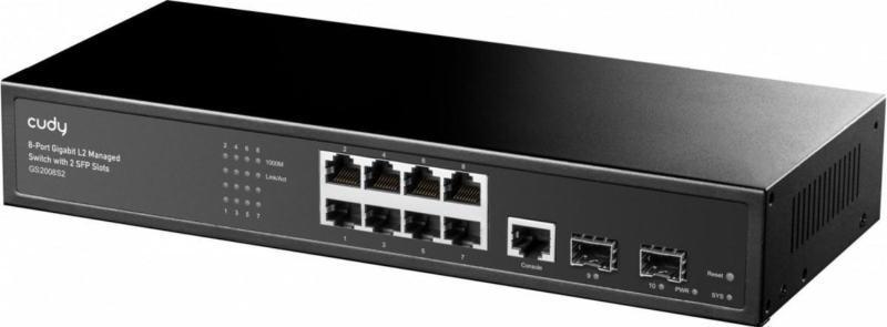 CUDY Switch Managed 8-Port Layer 2 10/100/1000M, 8x porturi Gigabit