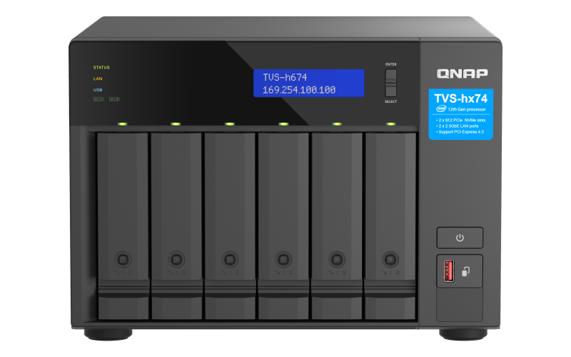 NAS QNAP H674 6-Bay, CPU Intel Core i5-12400 6-core 12-thread