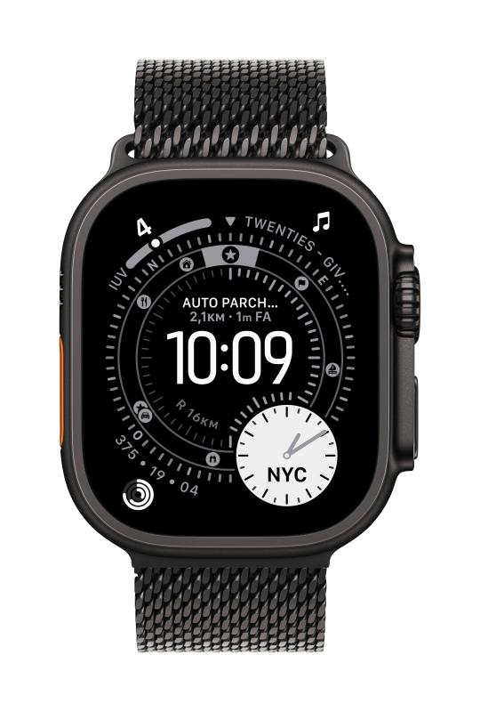 Curea pentru Apple Watch 49mm Black Titanium Milanese Loop -