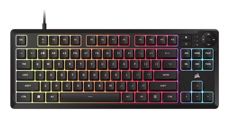 Tastatura Gaming Corsair K55 CORE TKL, RGB, USB, negru