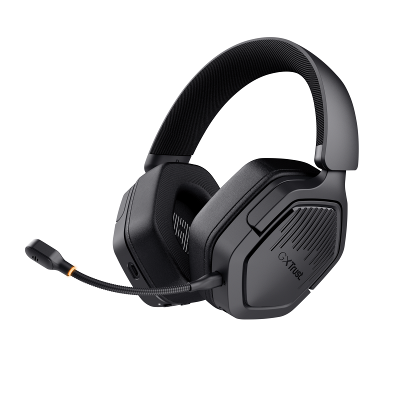 Casti Gaming Head-band Trust GXT 493 Carus, Wireless/Wired, Negru