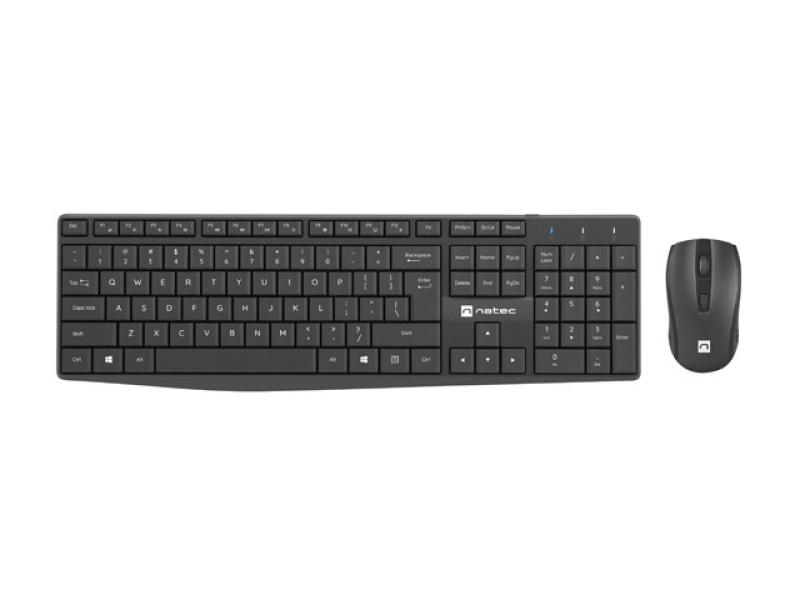 Tastatura NATEC SQUID, Wireless, Negru
