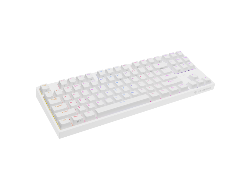 Tastatura Mecanica Gaming GENESIS Thor 404 TKL, RGB, USB, Alb
