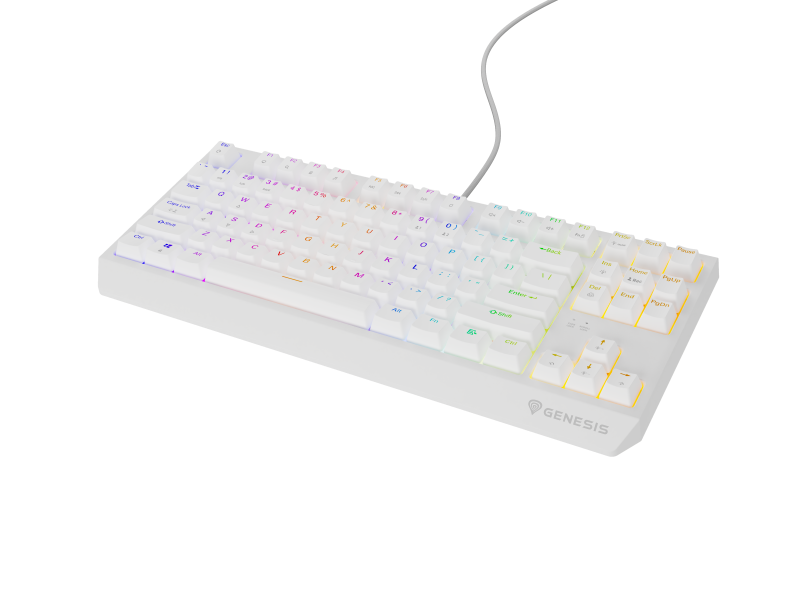 Tastatura Mecanica Gaming Genesis Thor 230 TKL, RGB, USB, Alb