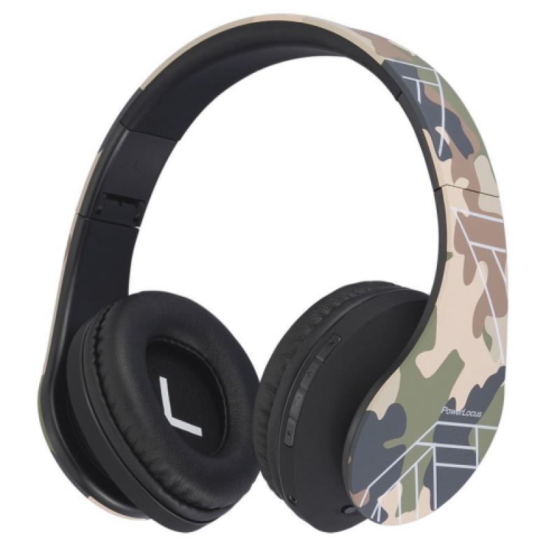 Casti Over-ear PowerLocus P2 Camo, Wireless/Wired, Verde