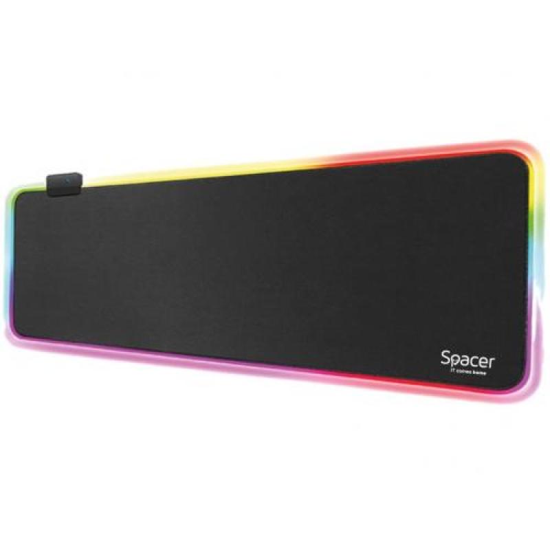 Mousepad Gaming SPACER SP-PAD-GAME-RGB-PICT, 900 x 300 mm, Negru