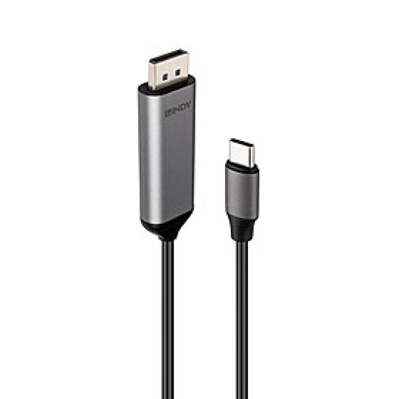 Cablu Lindy Bi-Directional USB C la DisplayPort, lungime 1m, Supported
