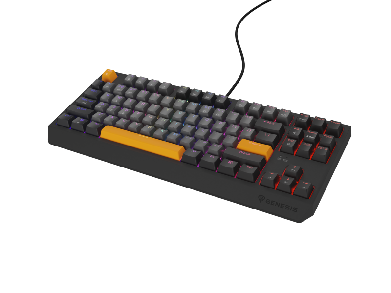 Tastatura Mecanica Gaming Genesis Thor 230 TKL, RGB, USB, gri