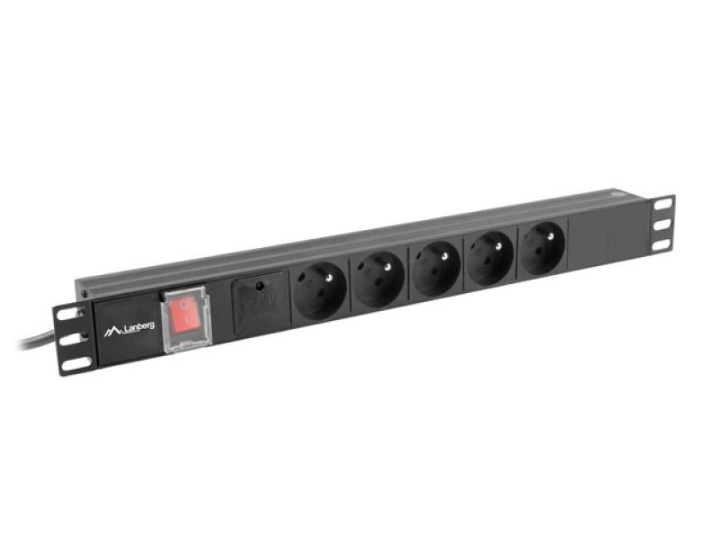 Unitate distributie alimentare PDU 19", 1U, 16A, 5 prize ,