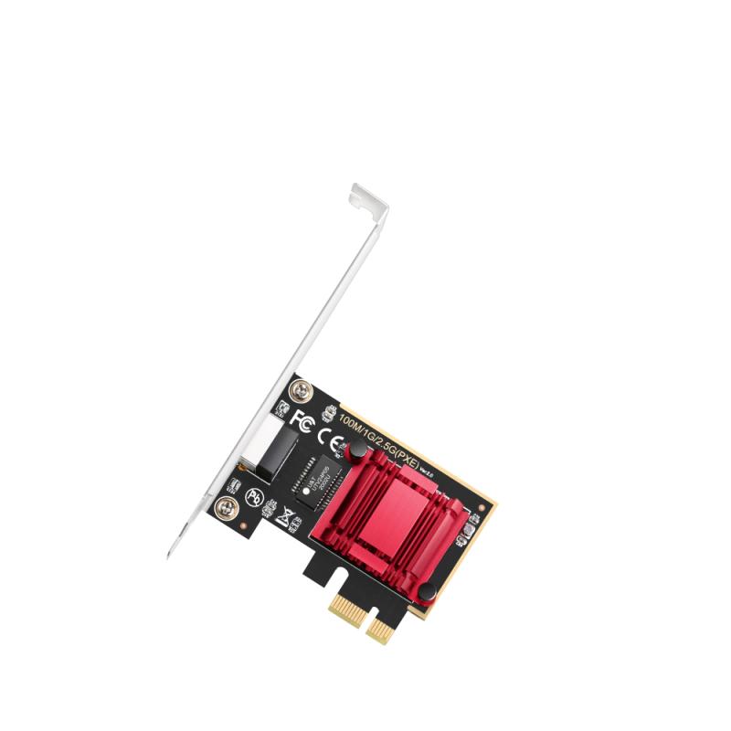 CUDY 2.5Gbps PCI Express Adapter, Realtek Chipset, 2.5G/1000M/100M/10M Auto Adaptive,