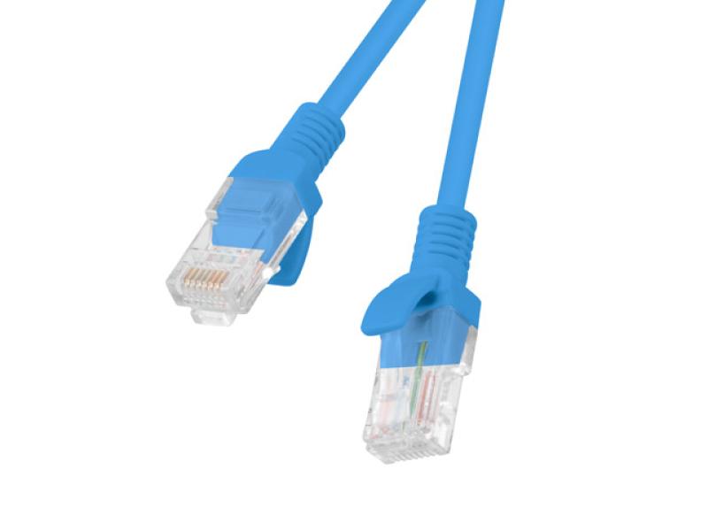 PATCHCORD CAT.5E UTP 0.5M BLUE FLUKE PASSED LANBERG