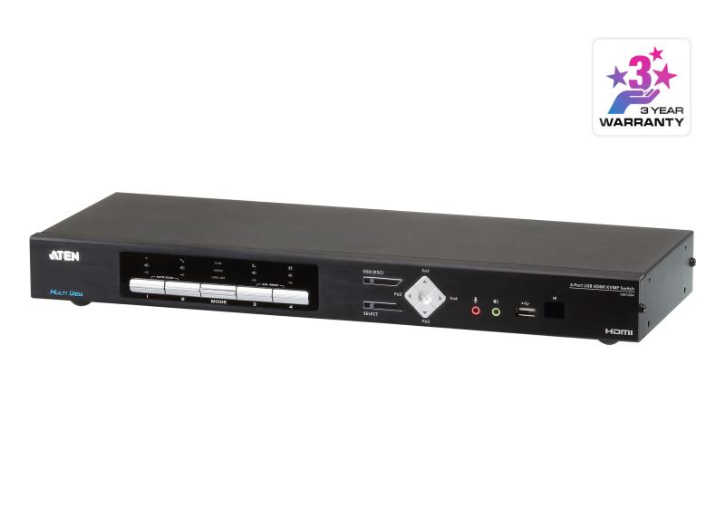 Switch KVM desktop ATEN CM1284. Tastatură de tip port: USB,