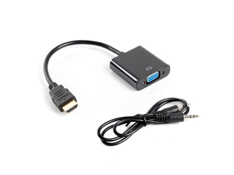 Cablu adaptor HDMI(M)  VGA(F) + minijack 3,5 mm(F) 20