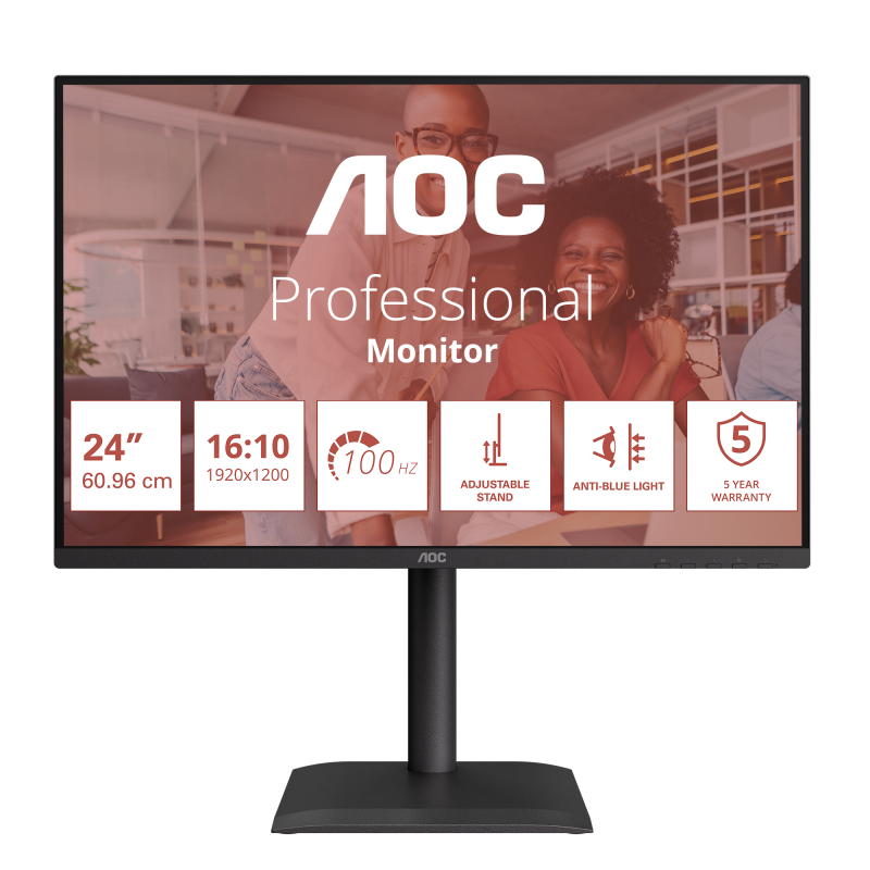 Monitor Consumer AOC X24E4U, 24", 1920 x 1200 pixeli, Black,