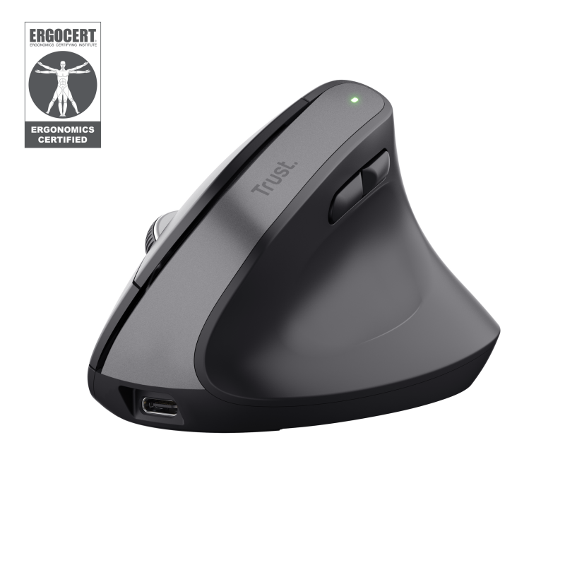 Mouse Wireless Trust Bayo+, 2400 DPI, Negru