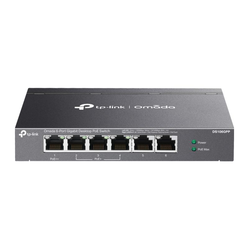 Omada 6-Port Gigabit Desktop Switch with 3-Port PoE+ and 1-Port