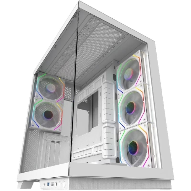 Carcasa AQIRYS Janus, RGB, Mid Tower, White