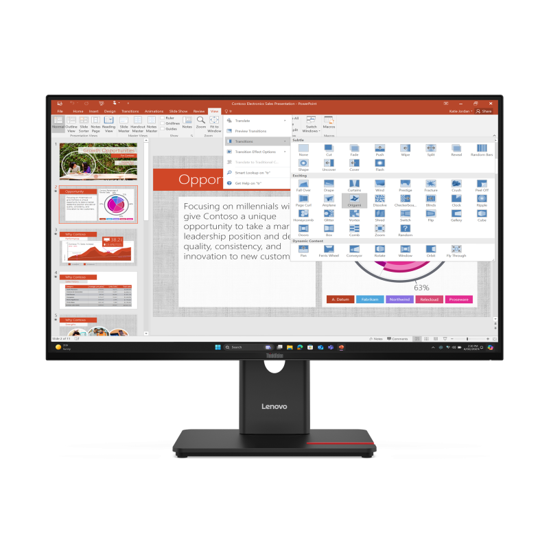 Monitor Commercial Lenovo ThinkVision T27-40, 27", 1920 x 1080 pixeli,