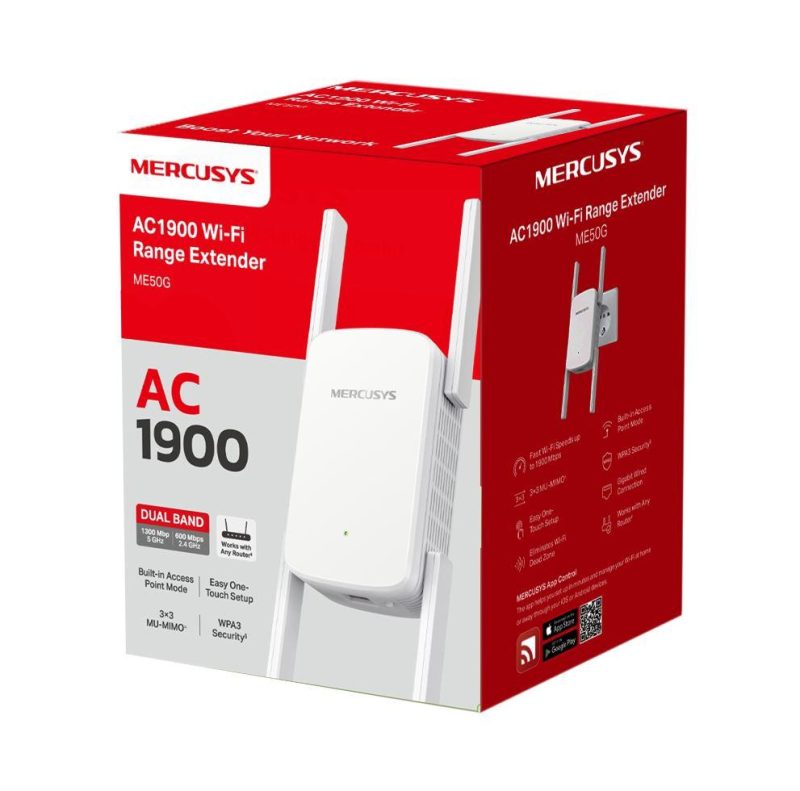 Mercusys AC1900 Wi-Fi Range Extender ME50G; Dual-Band, Standarde Wireless: IEEE