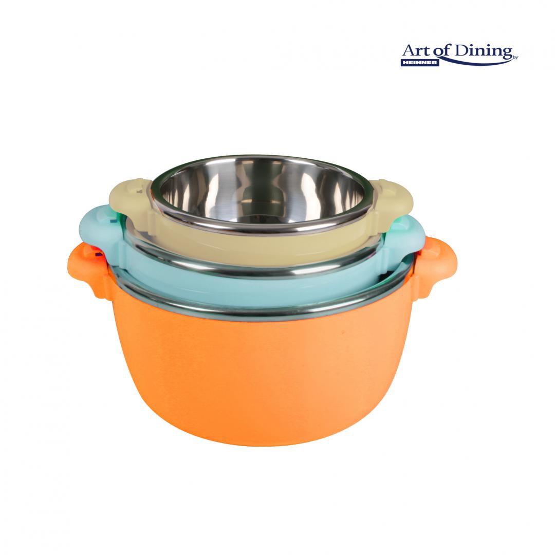 SET 3 CASEROLE TERMICE 2+4+6L,BELLY ORANGE, ART OF DINING BY - imagine 5
