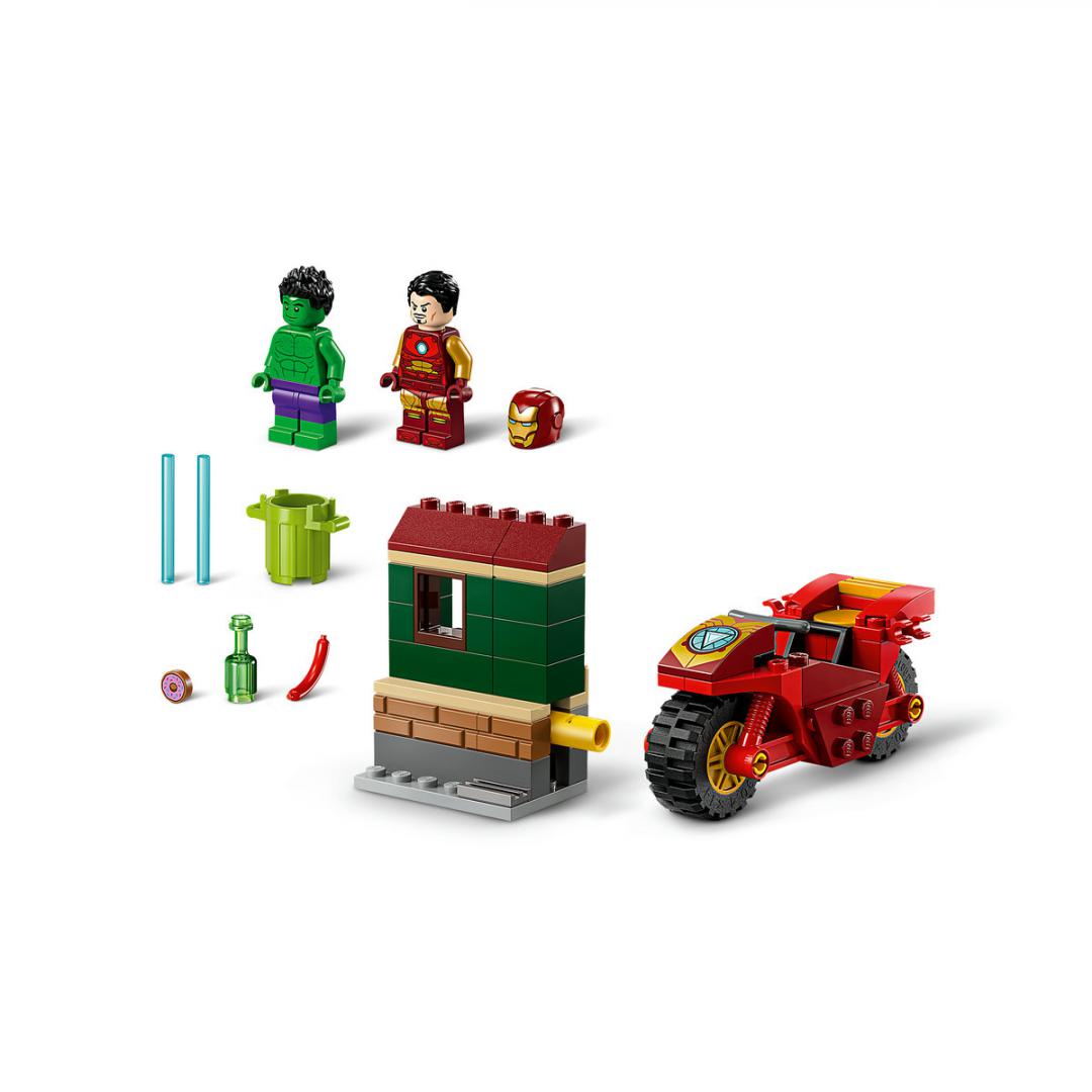 IRON MAN CU MOTOCICLETA SI HULK, LEGO 76287 - imagine 7