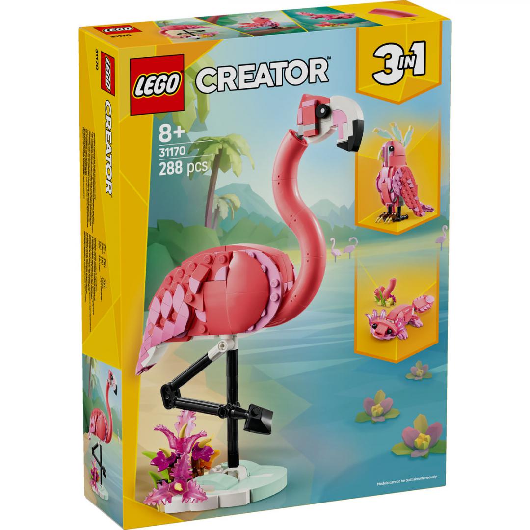 ANIMALE SALBATICE: FLAMINGO ROZ, LEGO 31170 - imagine 4