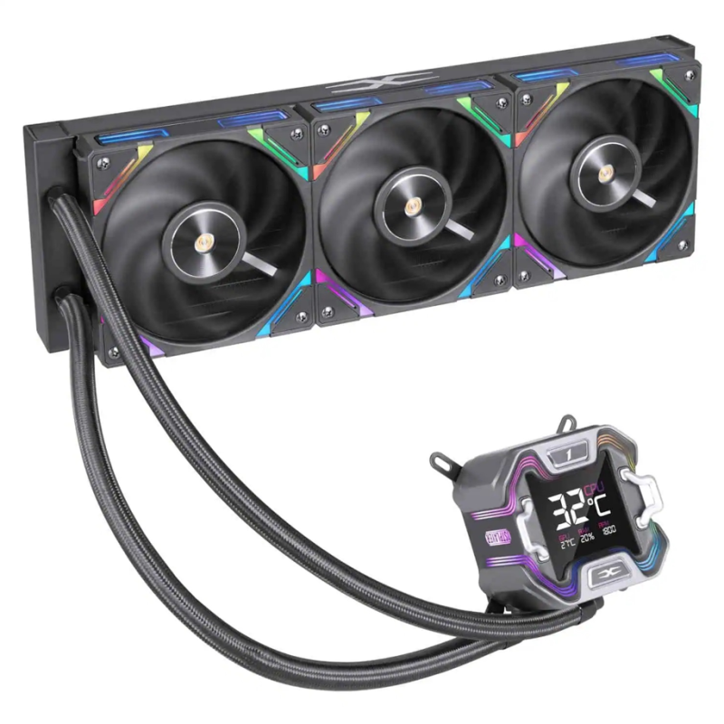 Cooler Procesor 1stPlayer X-Starship 360E, Lichid, 12 cm, 3 ventilatoare,