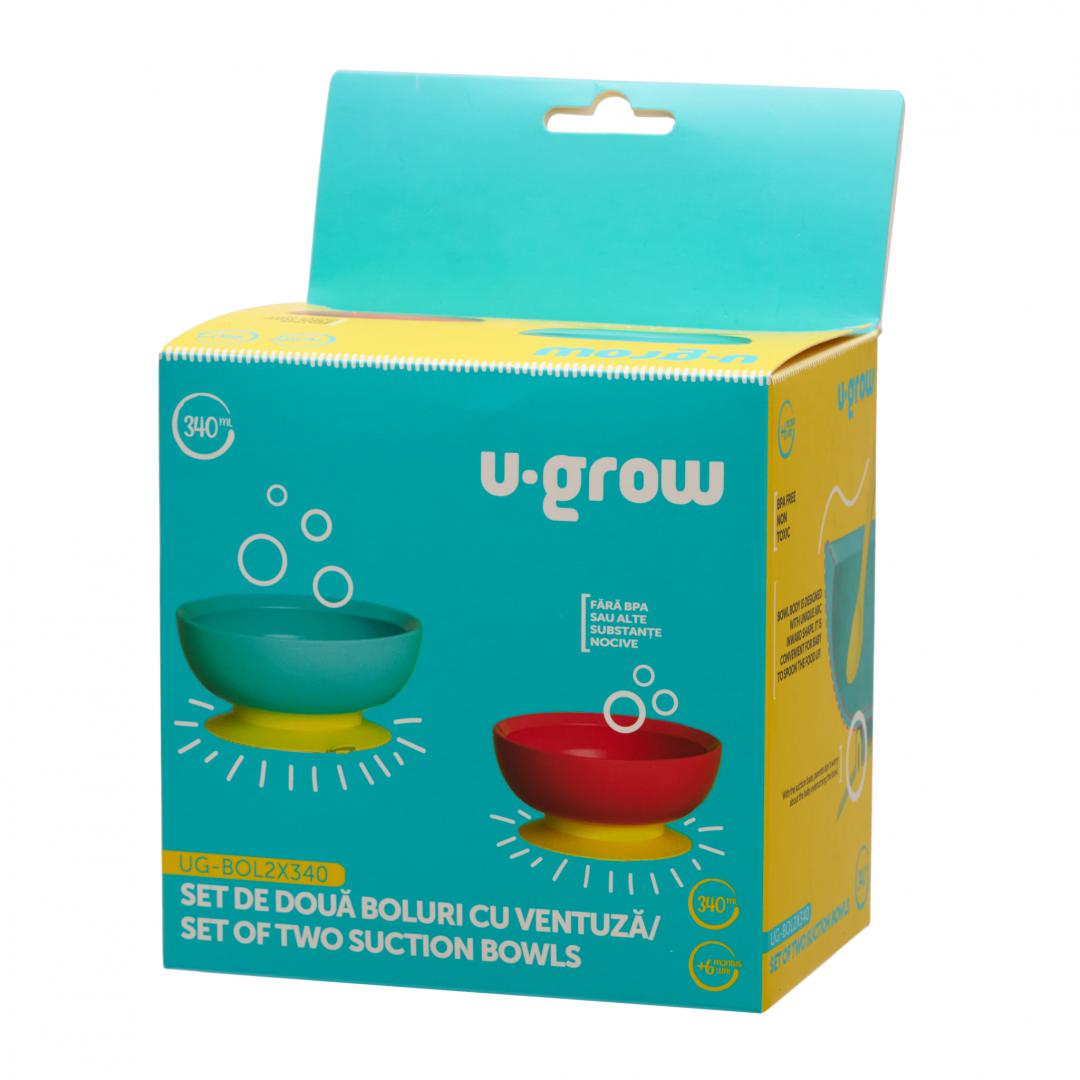 Set 2 boluri cu ventuza, 340 ml, U-Grow - imagine 5