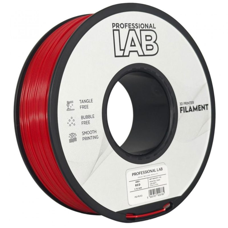Filament 3D Proffesional Lab, Diamentru 1.75mm, Greutate: 1KG, Culoare: Rosu,