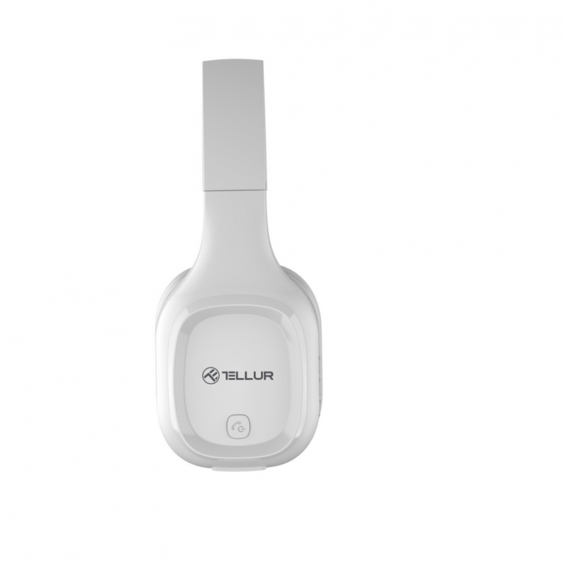 Casti Over-ear Bluetooth Tellur Pulse, Microfon, Alb