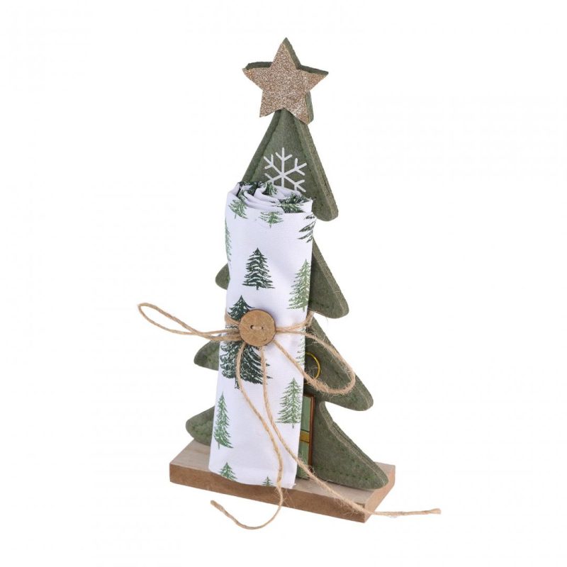 Set 2piese:decoratiune; prosop bucatarie Tree