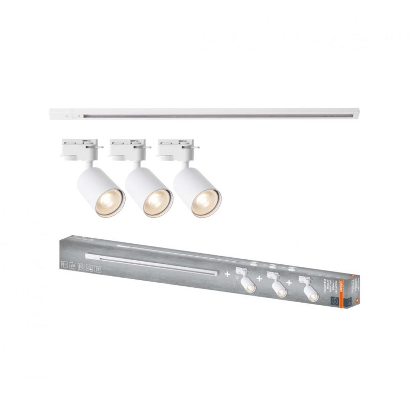 Sistem complet TRACKLIGHT OSRAM Elemental cu 3 proiectoare cu soclu