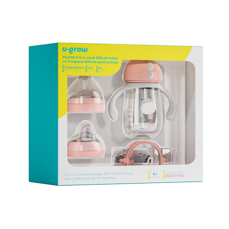 Pachet 3 in 1 cana 260 ml tritan cu 3