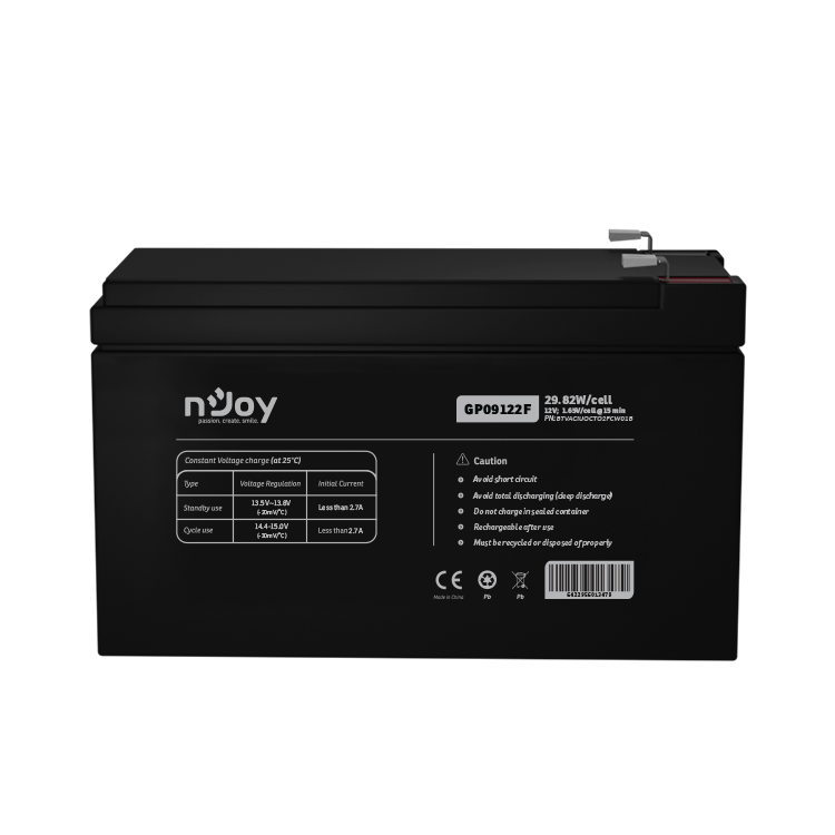 ACUMULATOR NJOY GP09122F 12V Tip VRLA AGM Terminale F2 Durata