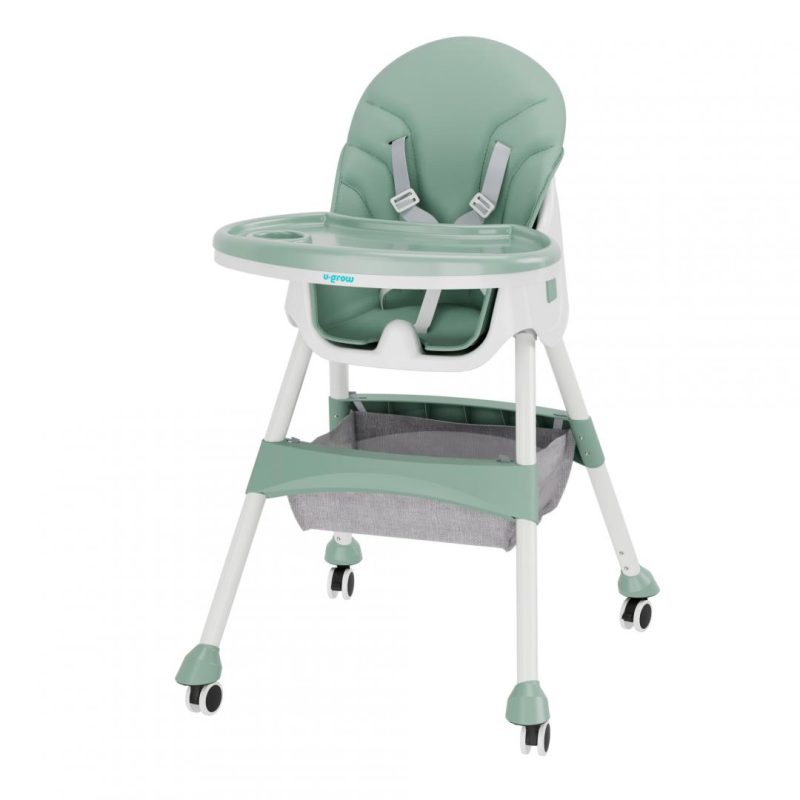 Scaun de masa 2 in 1, pliabil, verde, U-Grow