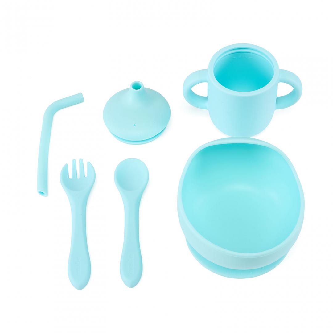 Set 4 piese diversificare din silicon: Cana cu pai, bol - imagine 4