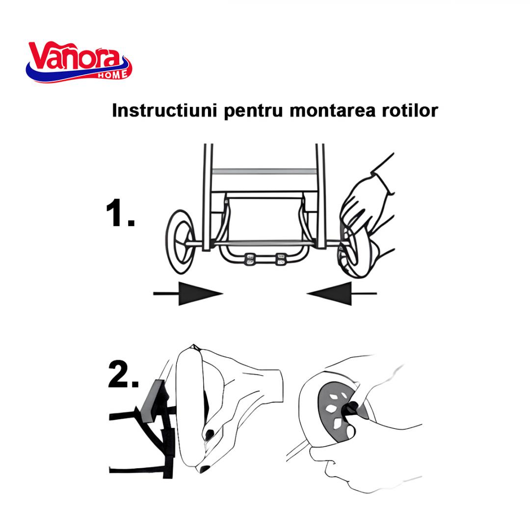 TROLER DE CUMPARATURI SMART, 35L, ROSU - imagine 5