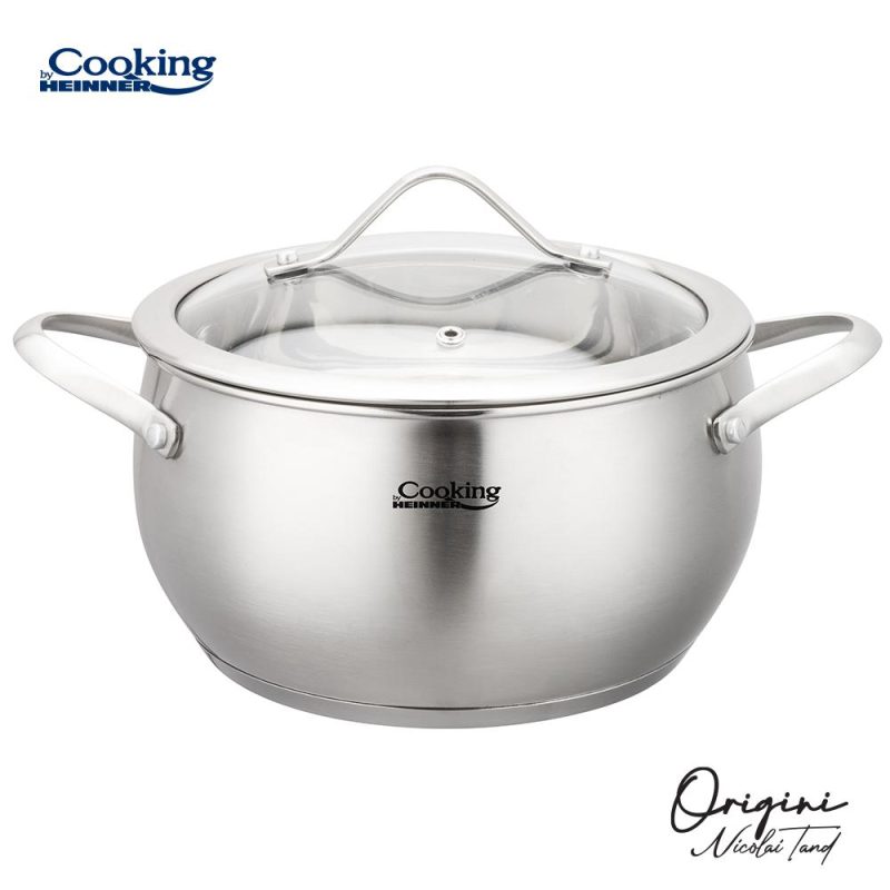 SEMIOALA INOX+CAPAC 20x11 CM, 3.3L, NICOLAI TAND, ORIGINI, COOKING BY