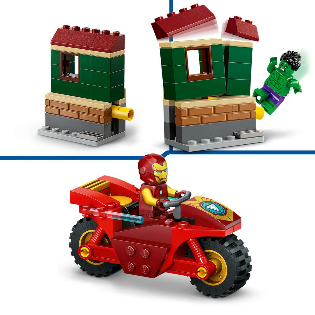 IRON MAN CU MOTOCICLETA SI HULK, LEGO 76287 - imagine 5