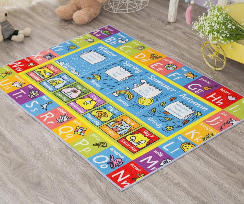 "Covor cu print digital 3D 70x140 cm Litere"
